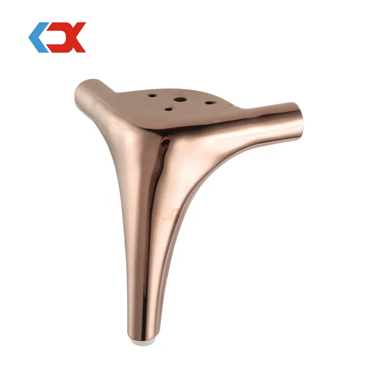 Luxury Rose Gold Sofa Accessories Upholstery Brass Cast Iron Metal Furniture Legs for Cabinet