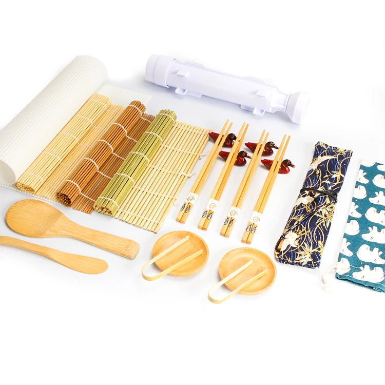 Commercial Maker Promaster Associates Ltd High Quality With Bazooka Equipment Delamu Bamboo Sushi Making Kit Set For Beginners
