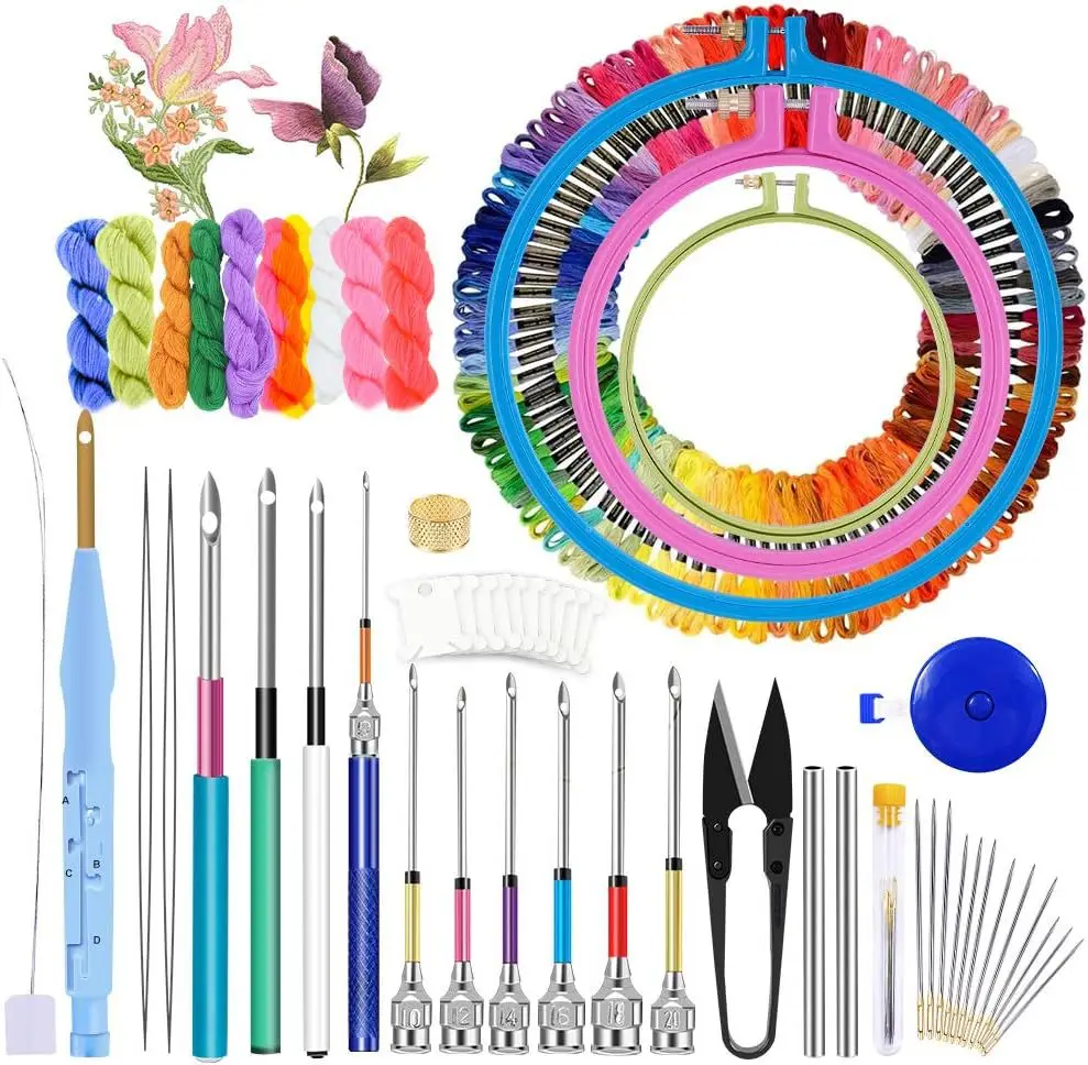 Punch Needle Diy Embroidery Sets Punch Needle Sewing Practical Magic Embroidery Pen Set