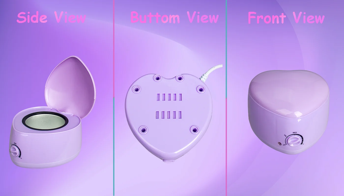 2024 Eco-friendly Heart Shaped House use Beauty Products Hair Removal Wax Heater Small Wax Machine for Home & Beauty salons