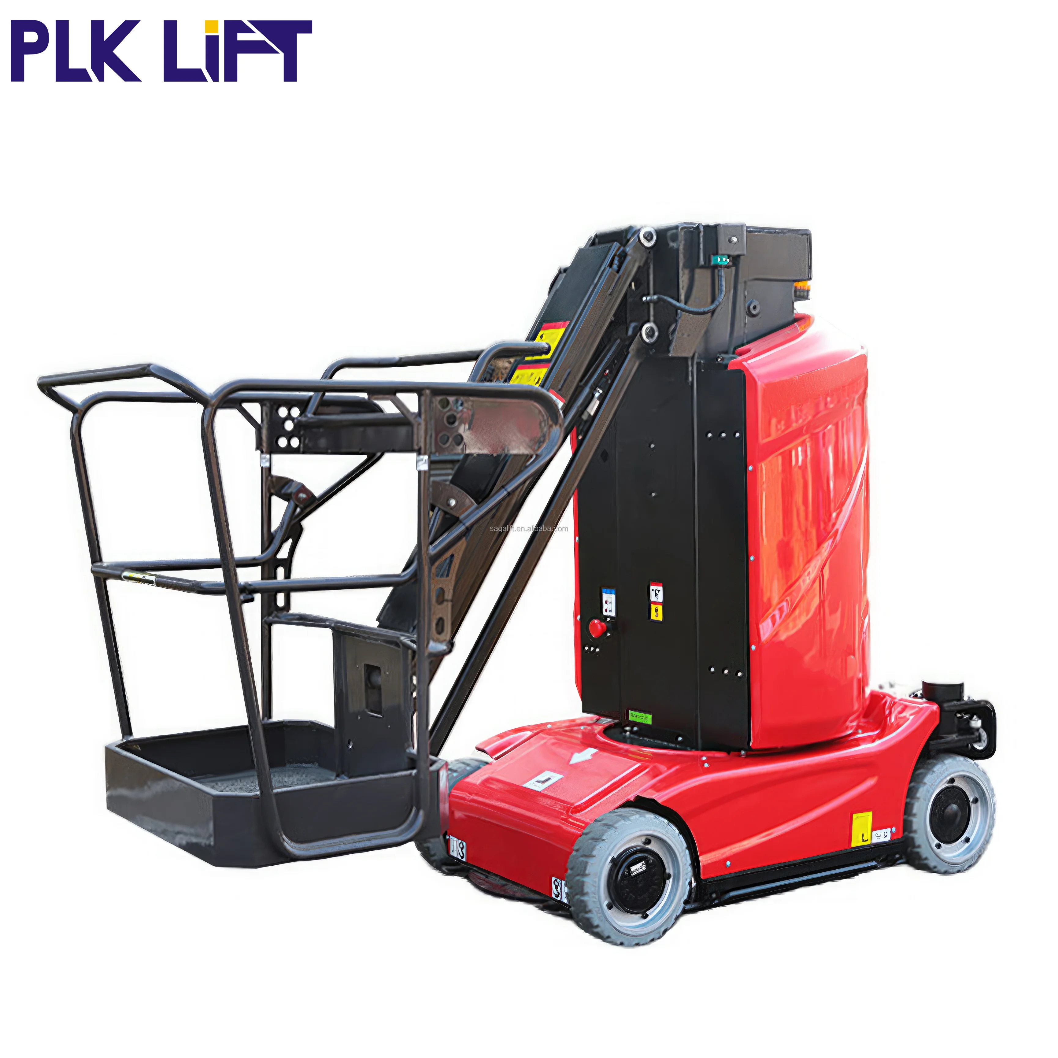 345 degree rotation automatic branking single mast platform lift