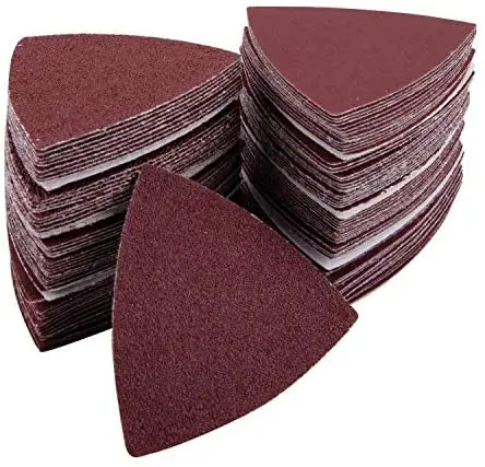  80mm 60/80/100/120/240 Grits Oscillating Hook and Loop Sanding Triangle Paper
