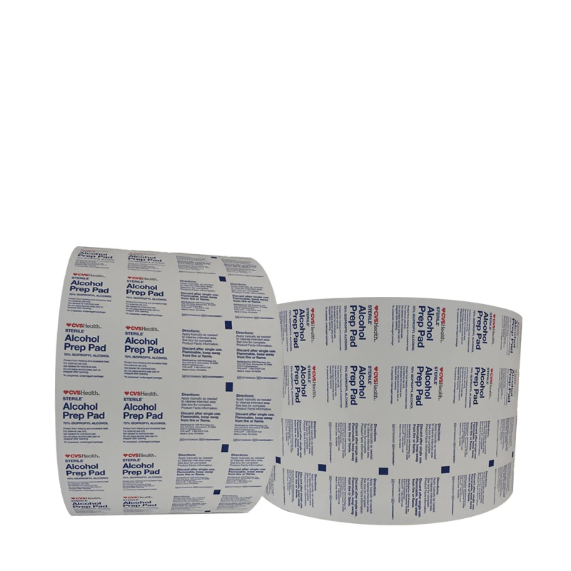 Aluminum foil Paper Roll  packing for lens cleaning wet wipes sachet packaging