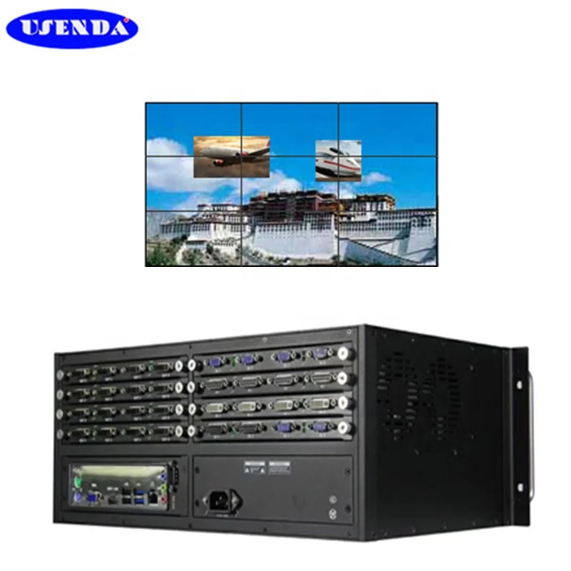USENDA Factory Video processor video controller with HD-MI audio vga dp input all signals for video wall 2x2,3x3,4x4,5x5 ect.