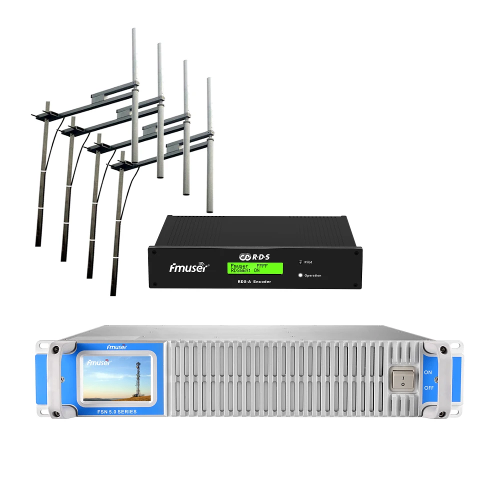  FMUSER 1000 Вт 1 кВт Трансмиссия FM + 4 * антенны FU-DV2 игра кабелей с кодирование цифрового RDS кодирования