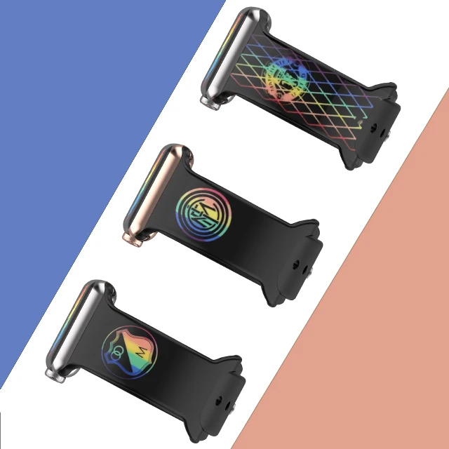 Двойной цвет лазерной гравировки Two Tone Радуга силиконовых наручных часов Apple Watch версии гравировка ремешок