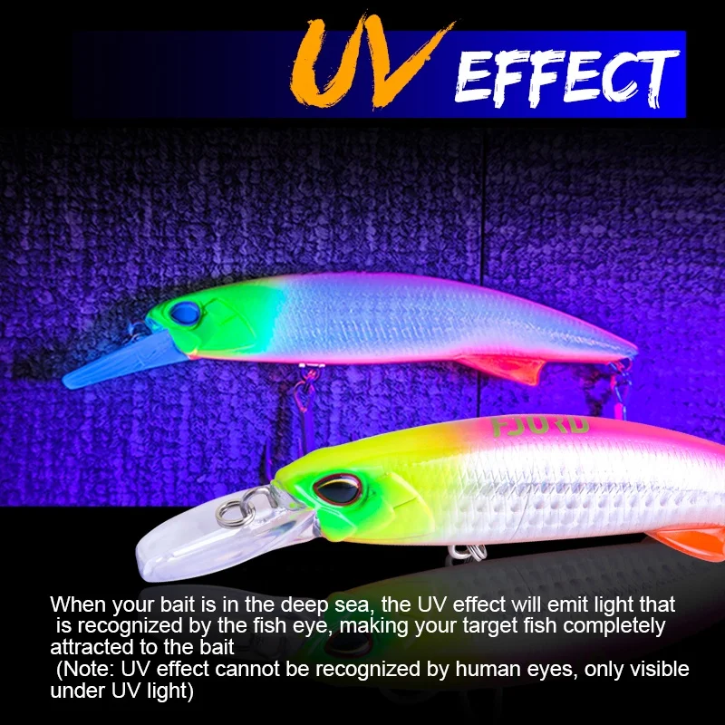 FJORD In Stock 64G 110MM Shore Long Casting Minnow with UV Sinking Minnow  Lure for Tuna Bass Fishing