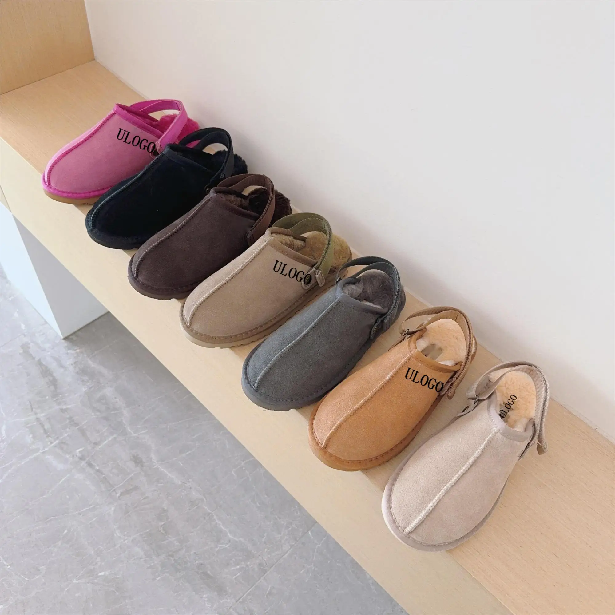 QY9251 2024 многофункциональные дизайнерские легкие тапочки из натуральной воловьей шерсти зимние теплые уличные модные Тапочки