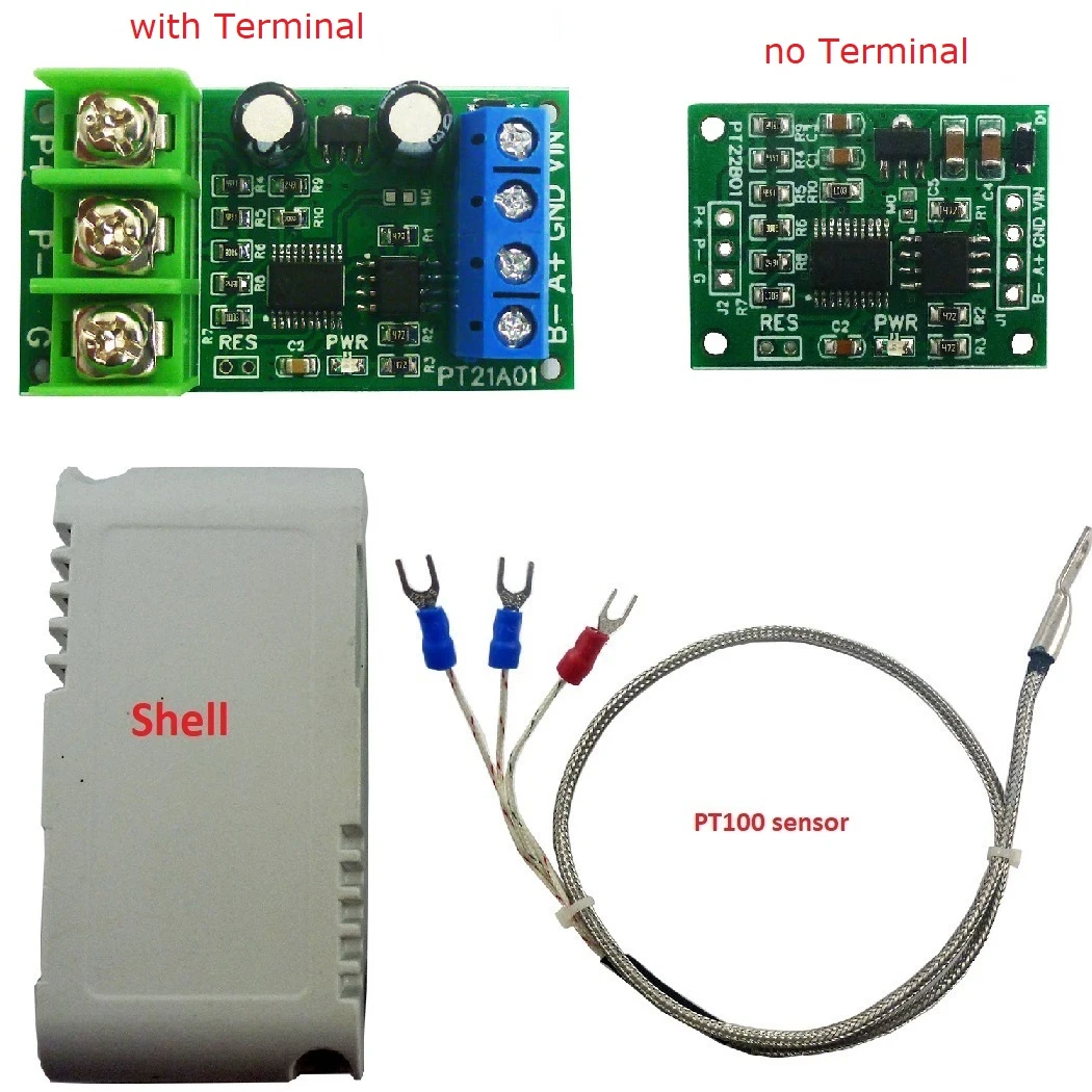 RS485 PT100 RTD Thermocouple Celsius Fahrenheit Wide Temperature Measurement Modbus Rtu Temperature Sensor Module