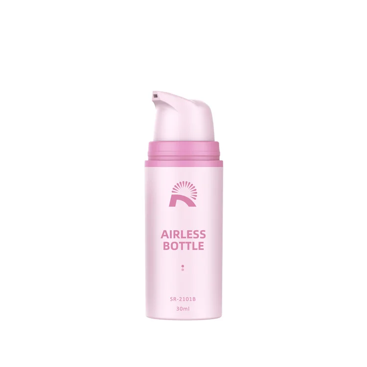 Manufacturer Wholesale Empty Pink 15ml 30ml 50ml Plastic Body Cream Cosmetic Bottle All Plastic Airless Bottle