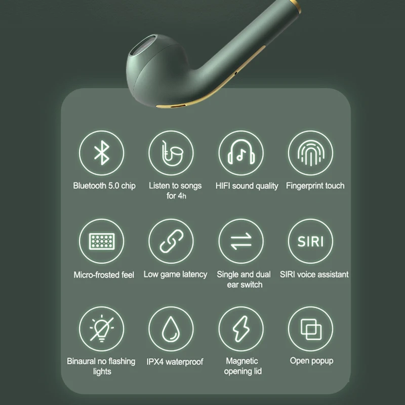 J18 наушники-вкладыши Tws с Bt наушники беспроводные True Wireless In-ear Беспроводные спортивные вкладыши