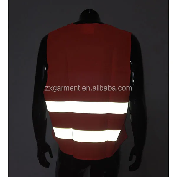 OEM ODM Orange High Visibility Construction Station Reflective Safety Vest Work Security Vest Hi Vis