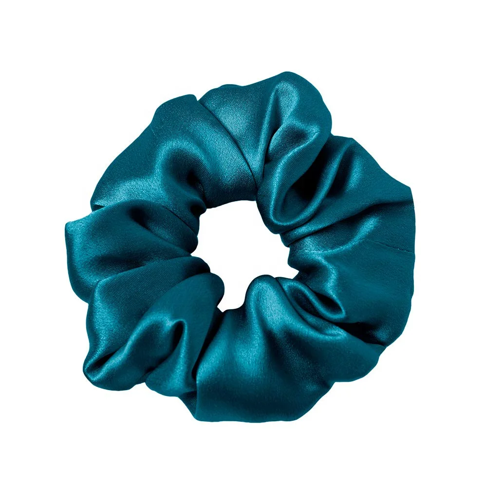 Custom Hair Decorations Colorful Silk Scrunchie 100% Real Silk Hair Tie Mulberry Silk Scrunchies