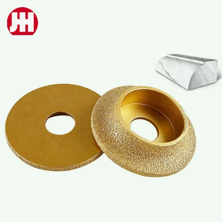 Wholesale 75mm Vacuum Brazed Marble Granite Stone rounded edge angle grinder Diamond Grinding Wheel