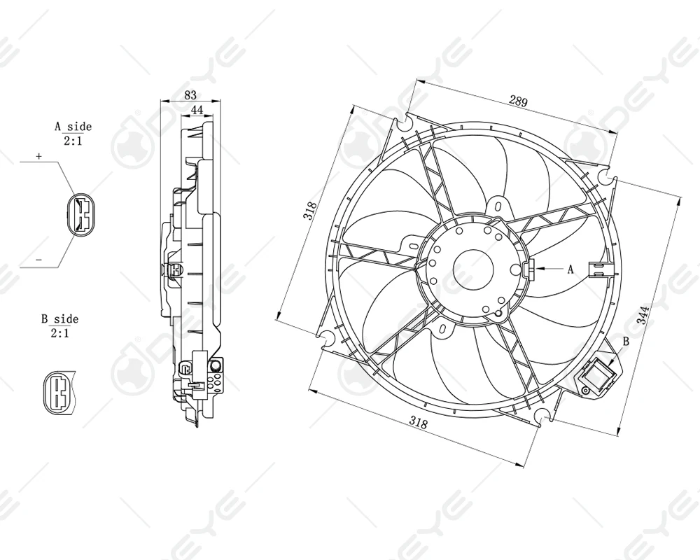  214819402R 214819037R вентилятор охлаждения для RENAULT MEGANE GRAN