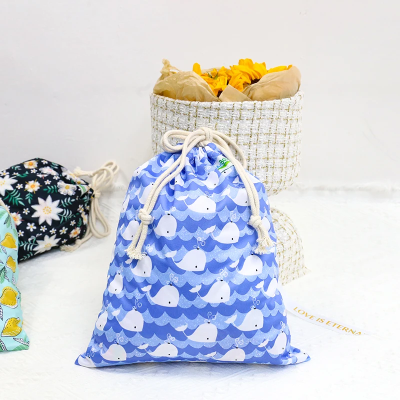 Eco-Friendly High Capacity Diaper Bag Waterproof Polyester Wholesale Custom Drawstring Bags