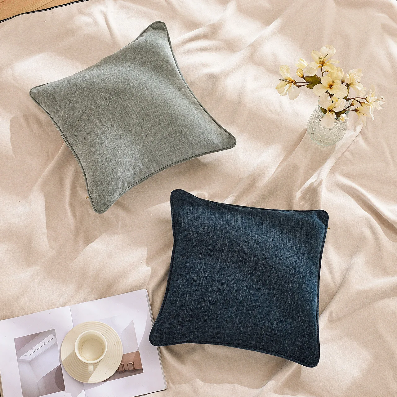 High Quality Nordic Chenille Pillow Covers Cushion Case for Home Decor Luxury Solid Velvet Throw Cushion Cover 18x18 inch