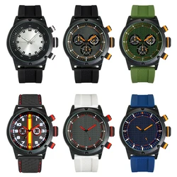alloy case silicon material strap customized logo sport male watch