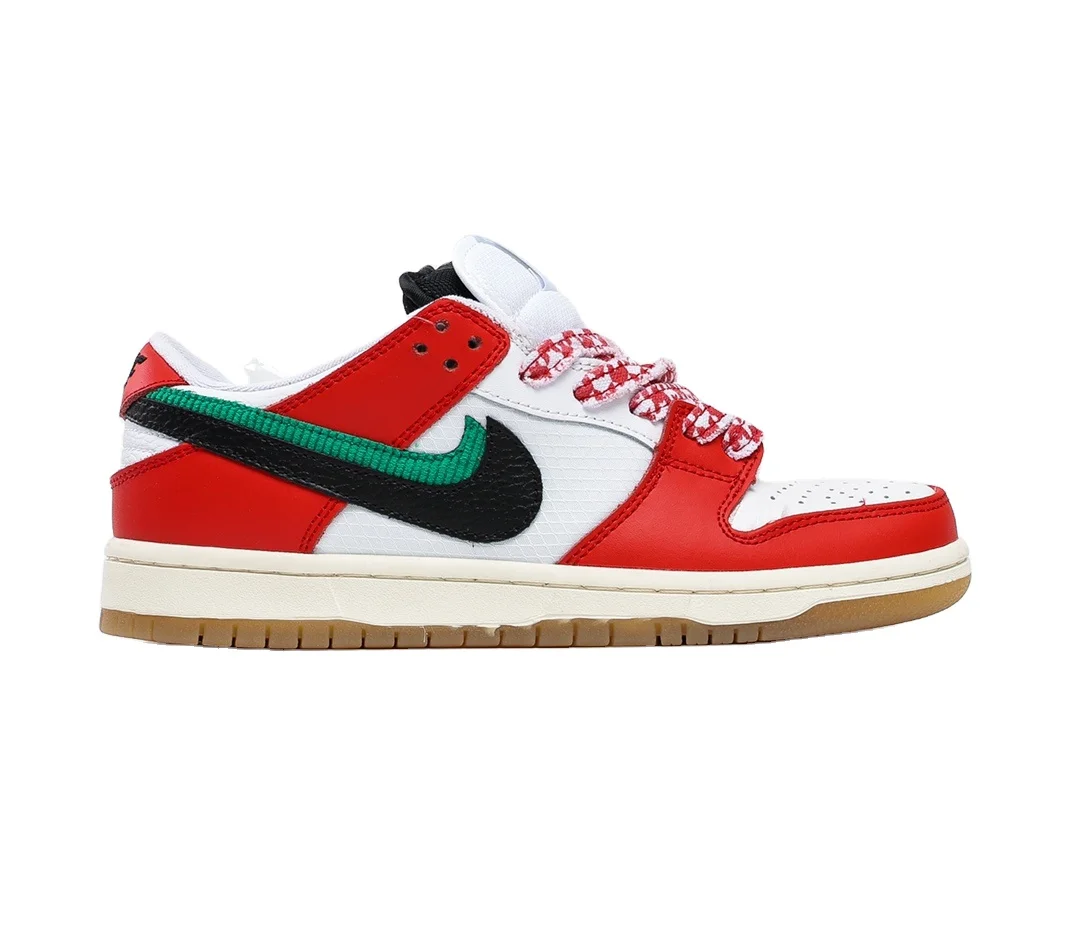 2021 Hot Sale Nike SB Dunk Red and White Double Hook Sneakers Nike Casual Skateboarding Shoes