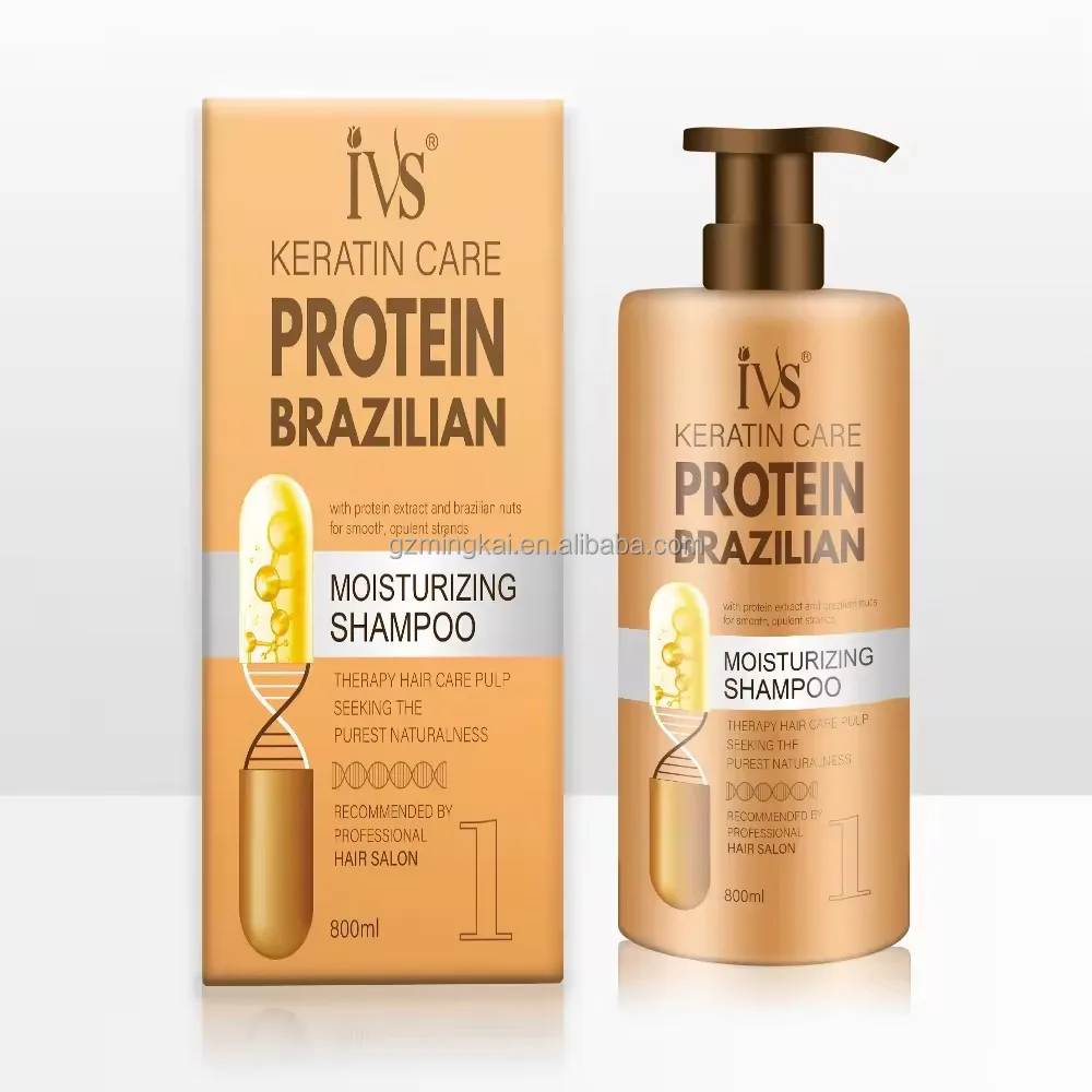 OEM Professional Brazilian Keratin IVS Shampoo Conditioner Sulfate Paraben Free Repair Daily Anti Dandruff For Salon