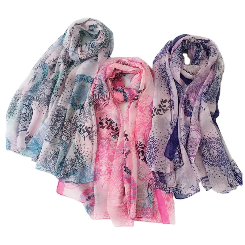 New design Malaysia chiffon printing muslim scarf for women