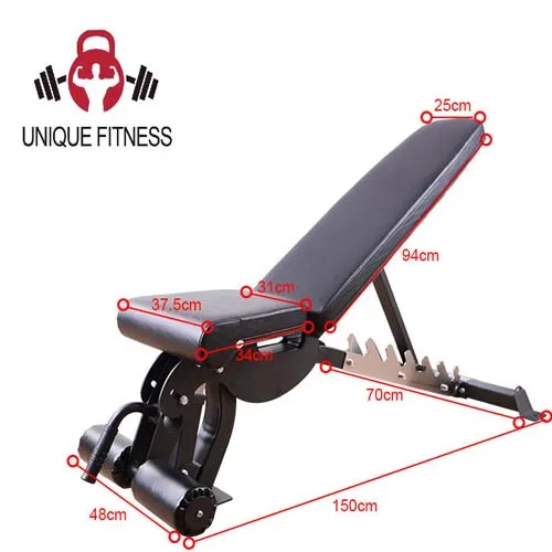 Factory Supply Multifunctional Gym Adjustable Weight Bench Press Unisex Commercial Bodybuilding Functional Trainer Machine