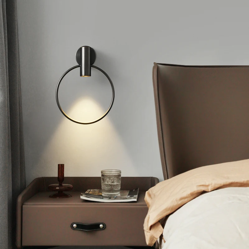 B3539 top quality fashion fancy copper led wall lamp indoor for bedroom living modern home decoration wall light