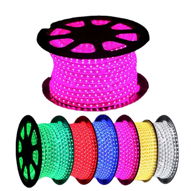 GMXX070 72leds/m 220v led strip 5050 11MM IP65 SMD Flexible Tape Light LED Strip light led 50 100 meters rgb strip led lights