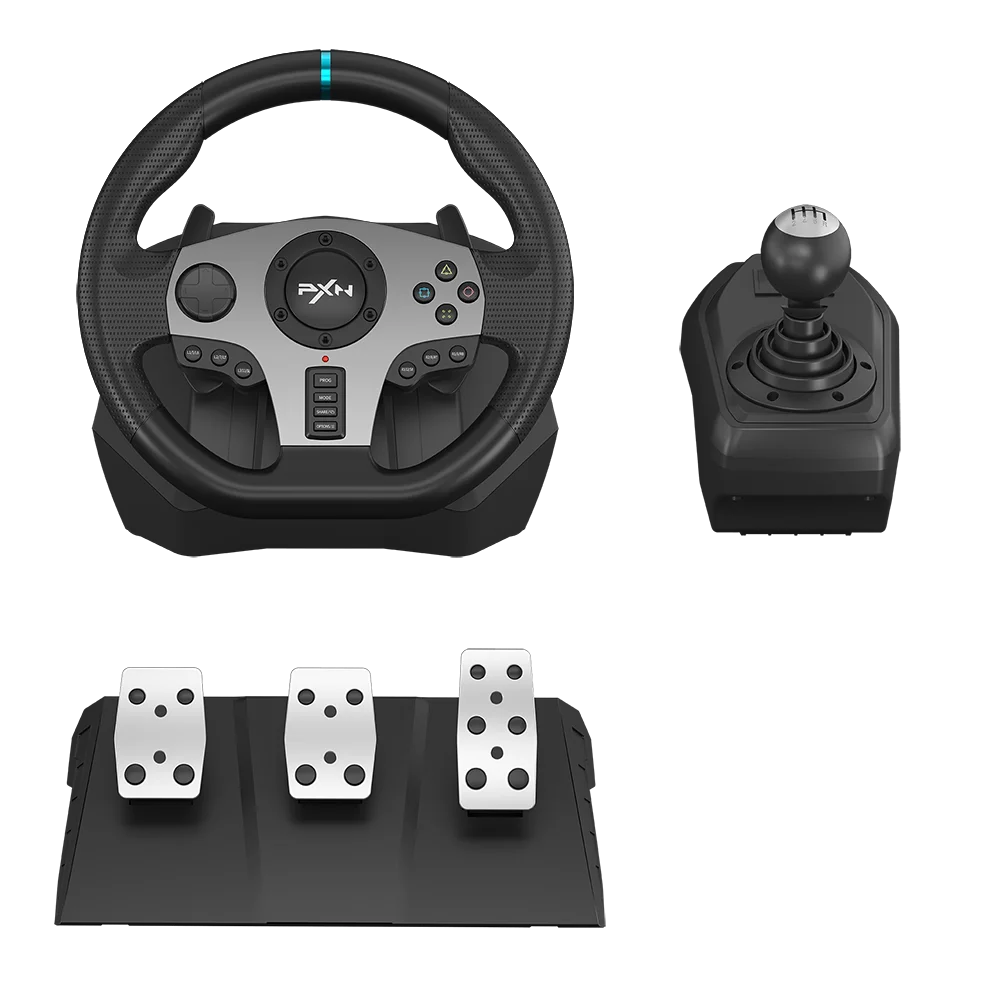 Рулевое колесо V9 для PS3 PS4 Switch X-BOX-One PC с ручной передачей вибрацией и двойным двигателем 900 градусов