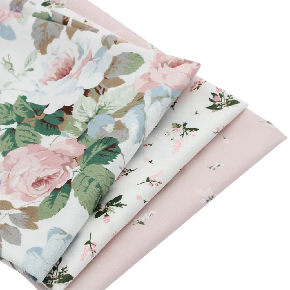 50x50 см хлопчатобумажная Лоскутная Ткань с цветочным принтом ткань для шитья стегания детская ткань «сделай сам» рукоделие материал I0304
