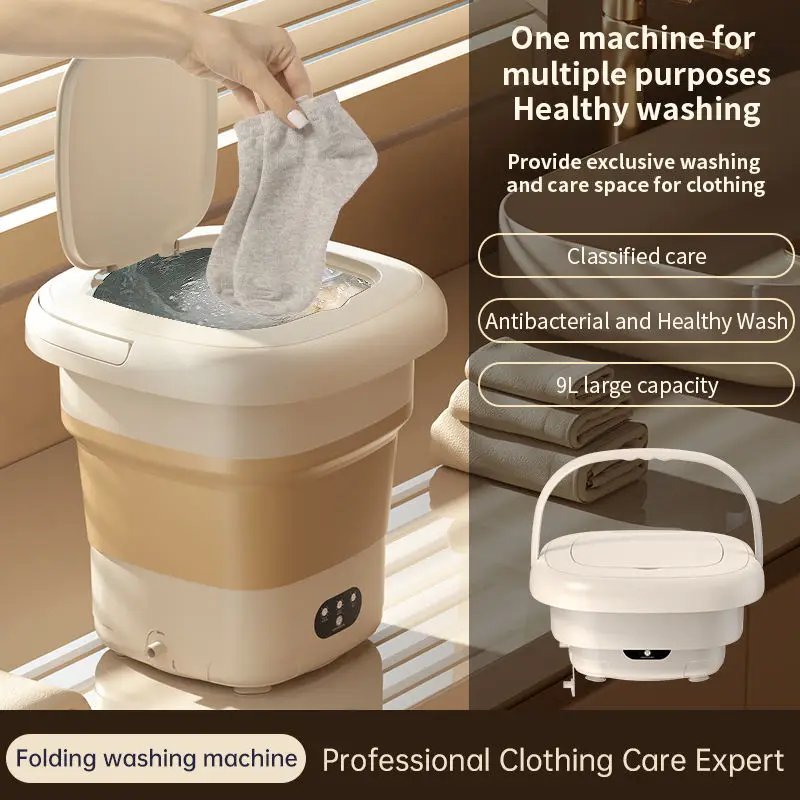 Ultrasonic Turbo Washing Machine Laundry Portable Travel Washer Air Bubble And Rotating Mini Washing Machine Mini Washing