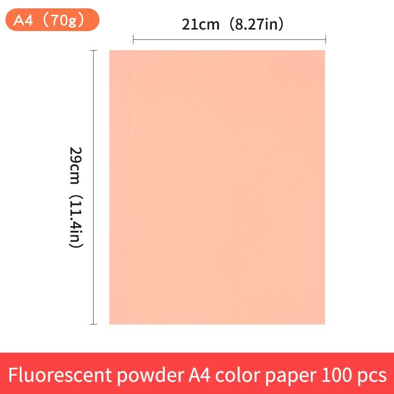 High quality fluorescent color A4 size color paper school office DIY  Art Paper Copy Paper