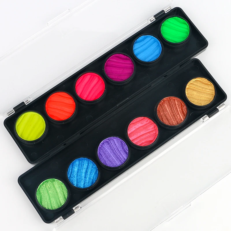 Набор акварельных неоновых цветов для рисования лица