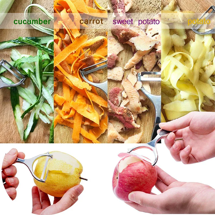 
Amazon Best Sell Kitchen Swivel Vegetable Peeler Premium Stainless Steel Y Shape Peelers Potato Carrot Fruit Peeler Knife 