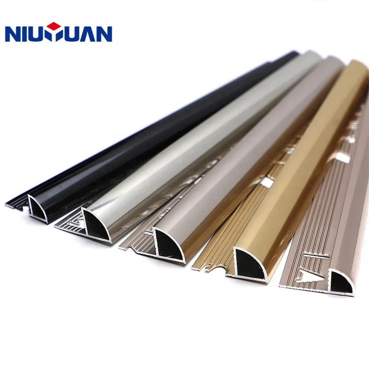 Leading Manufacturer NIUYUAN Customisable Aluminium Round Edge Close Tile Trim