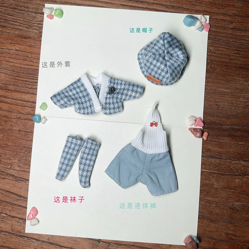 16cm Doll Clothes Suit Cute Princess Dress for 1/8 BJD Doll Ob11 T-shirt Hoodies Pants Suit Sweater Skirt DIY Doll Accessories