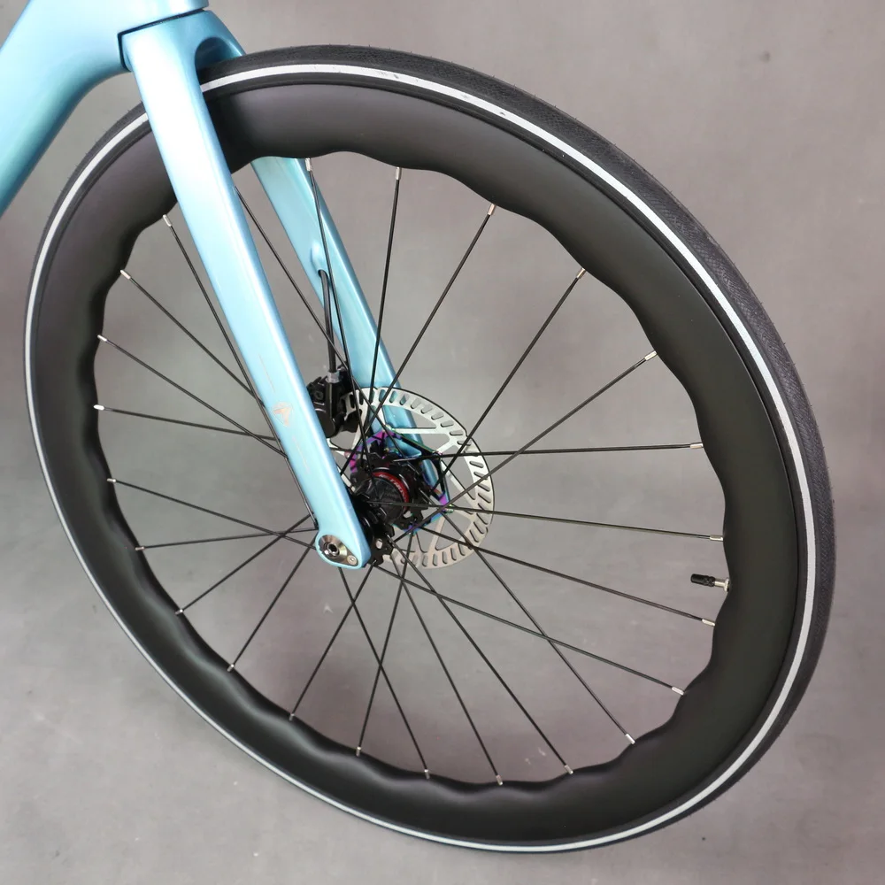 Sapphire Blue Paint TT-X42  24 Speed Disc Brake Road Bike Carbon Normal Wheels Wheeltop Hydraulic Electronic Shifting