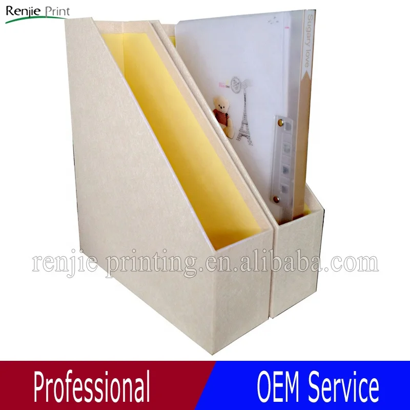
Excellent quality kraft paper holder magazines books storage box file organizer 