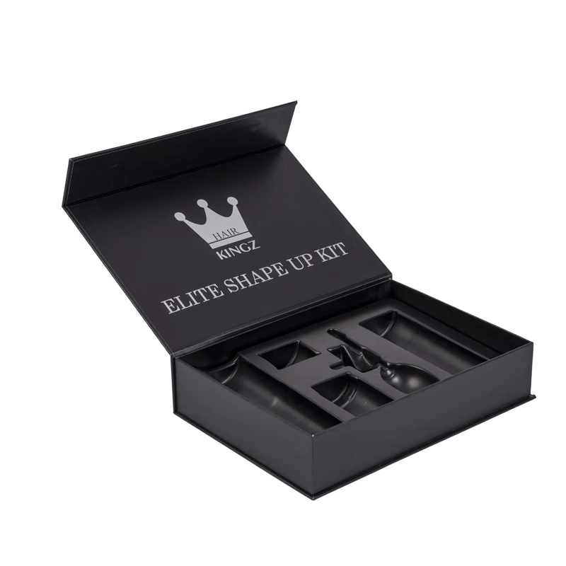 Customized Print Black Rigid Paper Box Wholesale Recyclable Magnetic Gift Box