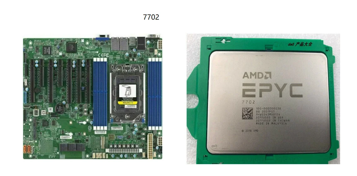 Supermicro H12SSL-i 2.0GHz 64 core 128 threads 200w cpu processor+ AMD EPYC 7702