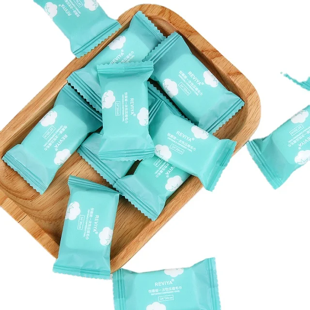 Candy cotton disposable compression towel hotel travel portable compression towel