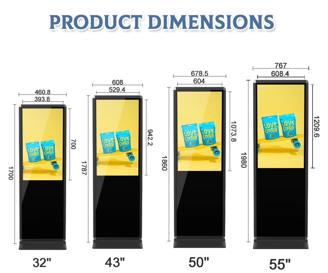 floor stand lcd monitor usb meida player digital indoor lcd digital signage kiosk display floor stand indoor touch display