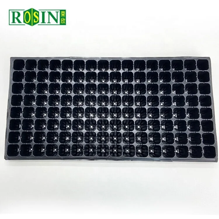 128 Cells polystyrene black plastic garden germination grow seed nursery starter tray