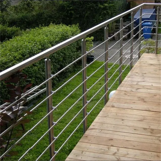 DIY Inexpensive deck rails 316 Stainless Steel rod Railing system/brushed steel solid rod balustrade