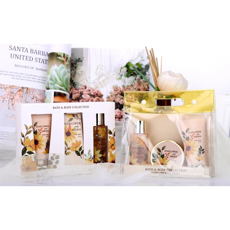 hot selling luxury valentines day shower gel body lotion bath salt relaxing spa gift set