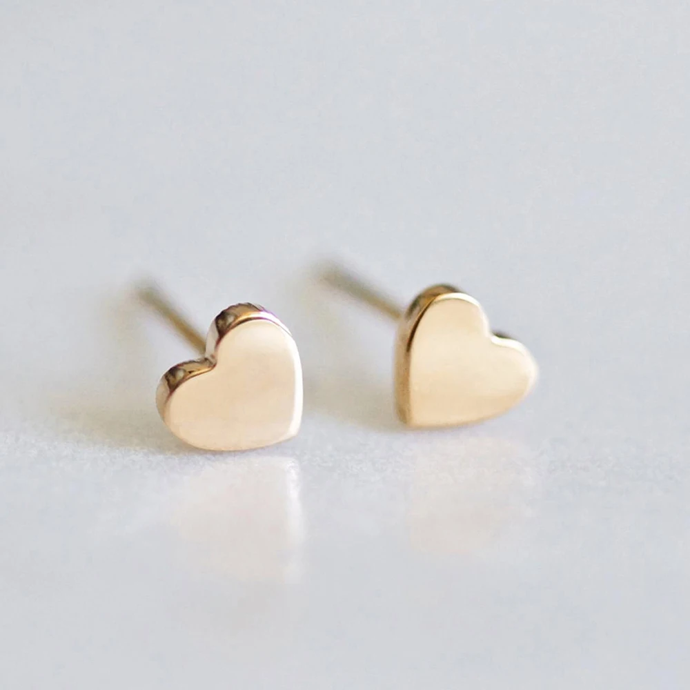 eMANCO Ear Stud Minimalist Heart Earrings Women Fine Jewelry Trendy 14k Gold Wholesale Stainless Steel Cute Earrings Studs