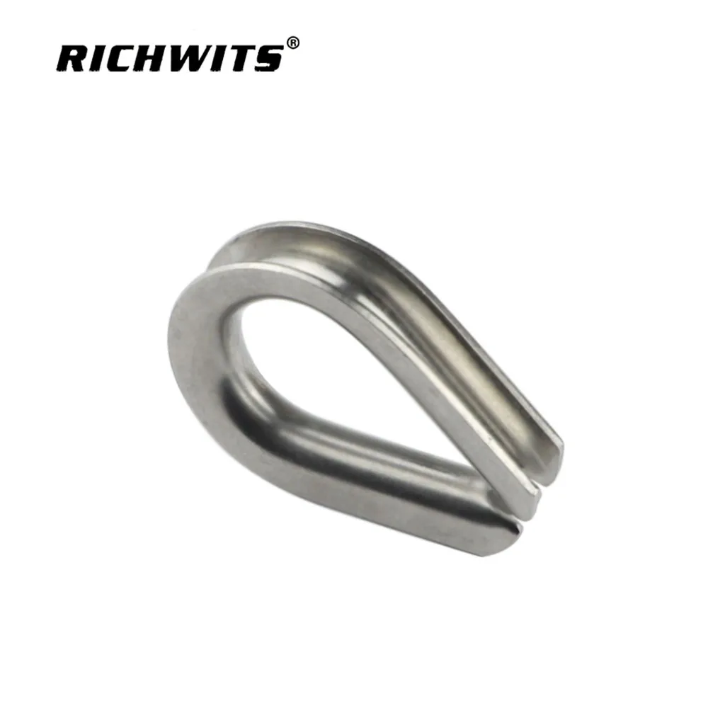metal hardware thimble for wire rope cable stainless steel 316 rigging marine round thimble