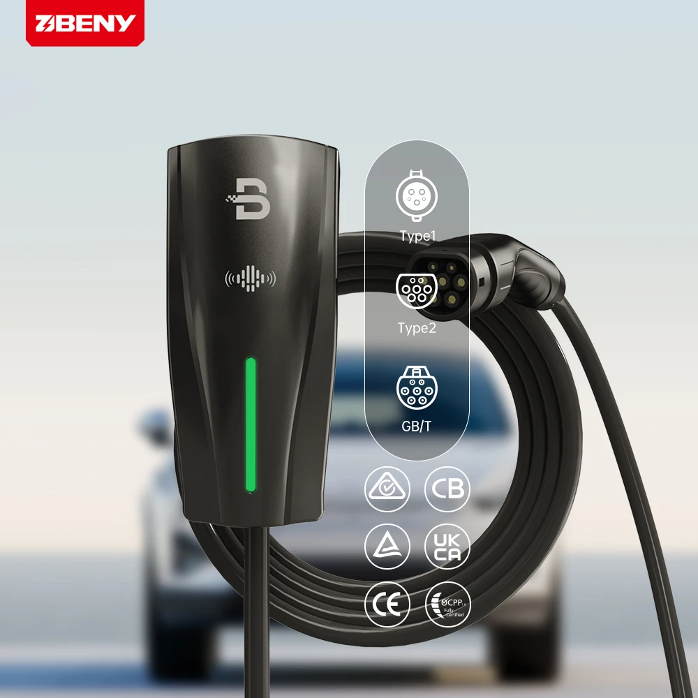 BENY 7.4KW 22KW AC EV Charging Station APP Wifi 32A 1 Phase 3 Phase AC EV Charger Wallbox For Electric Vehicle