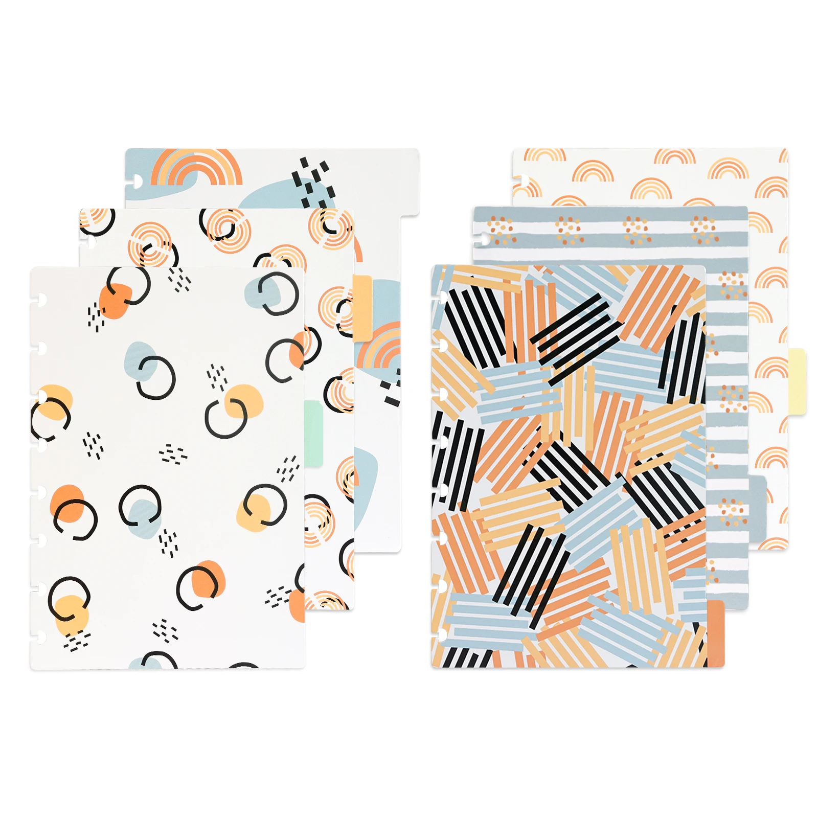 Fashion Color A5 Divider with 8 Disc bound Binder Planner Paper Divider Index Page