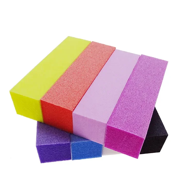 Factory Price Professional Manicure Tool 4 Sides Emery Sponge Nail File Buffer Block